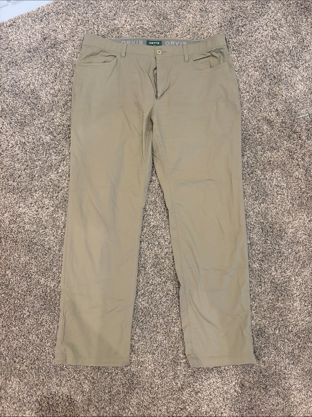 Orvis Men's Olive Chino Pants